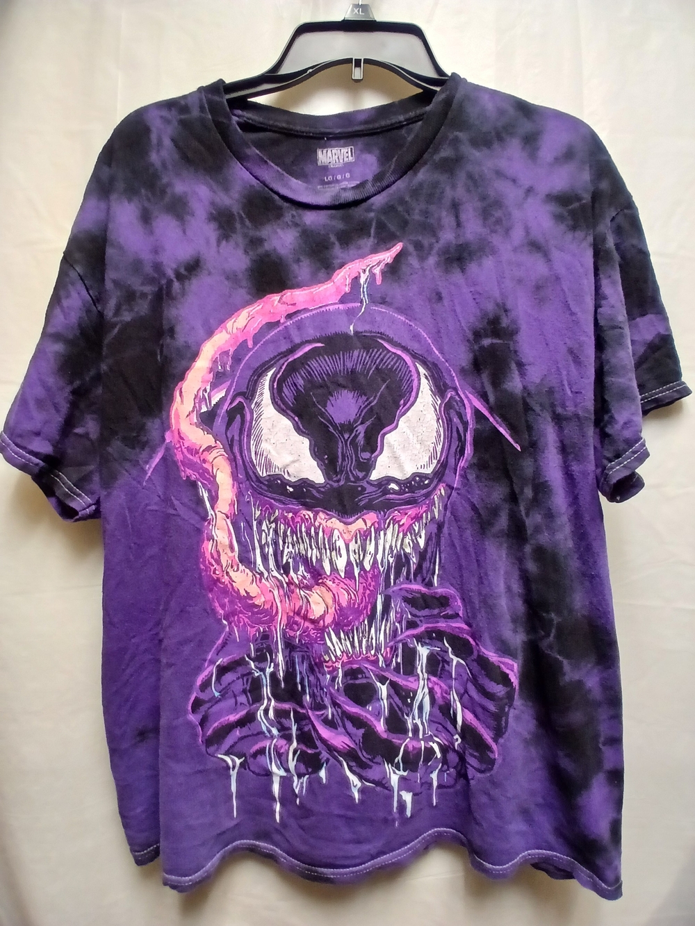 Marvel Men's Purple Tie-Dye Venom Graphic Tee